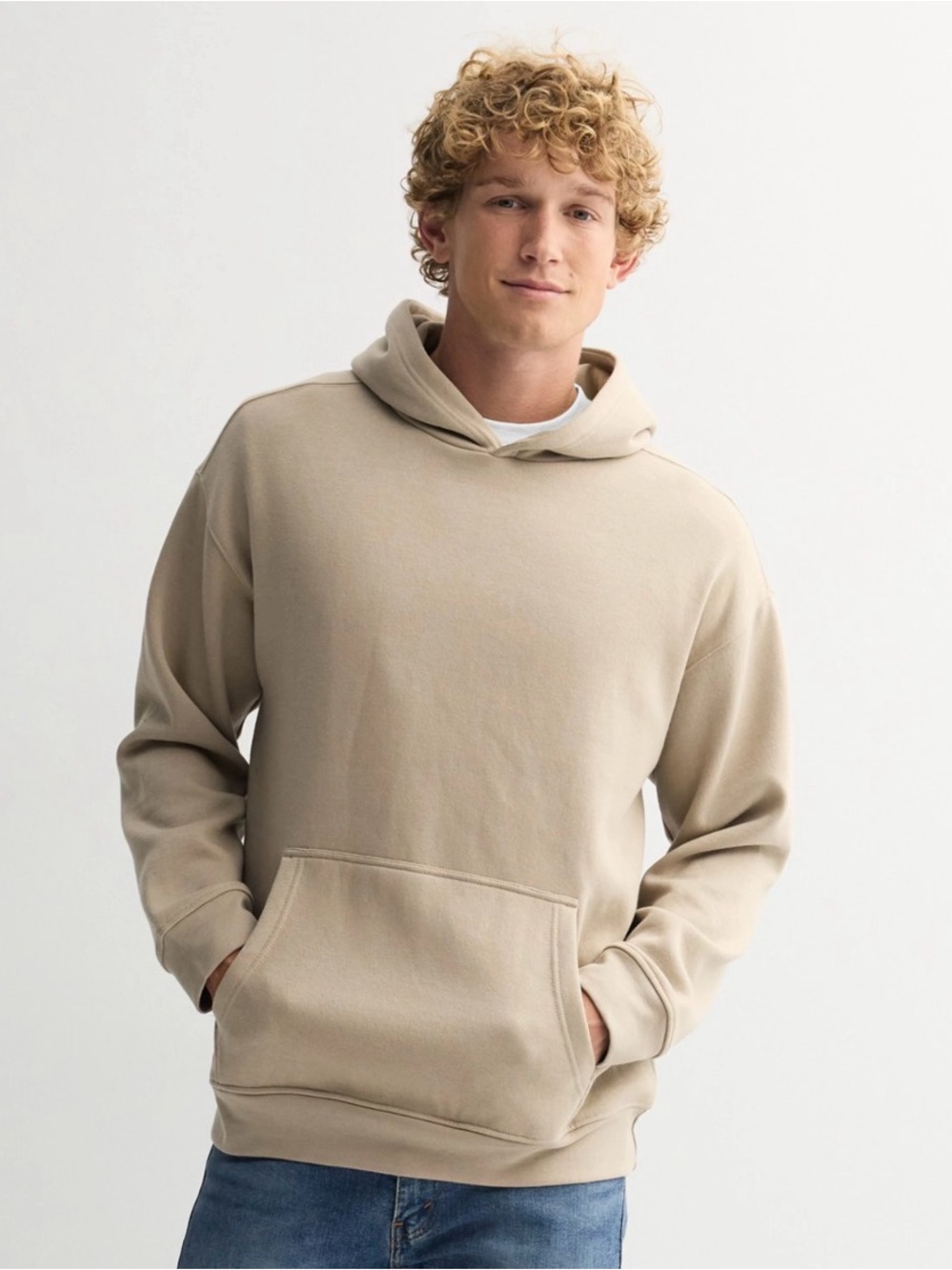 NWT tek gear Men's Neutral Tan Pullover Hoodie